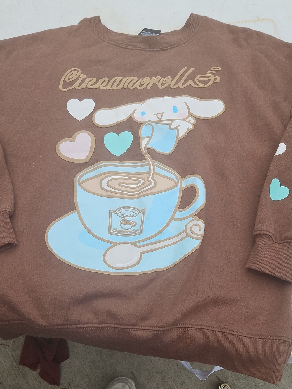 Brown Graphic  Sweatshirt Cinnamoroll Sanrio